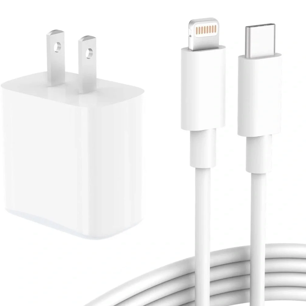 20W Power Adapter Fast Charger W/Cable USB-C To Lightning Original Quality New